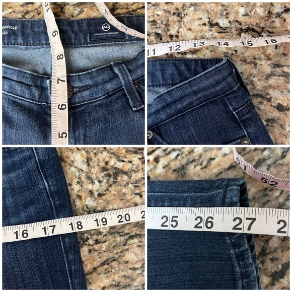AG Adriano Goldschmied Low Rise Legging Ankle Skinny Jeans 25R Dark Wash Y2K - Picture 4 of 8
